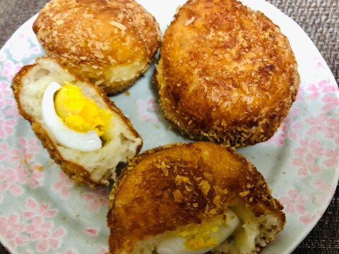 ボリューミー☆ゆで卵の揚げパン